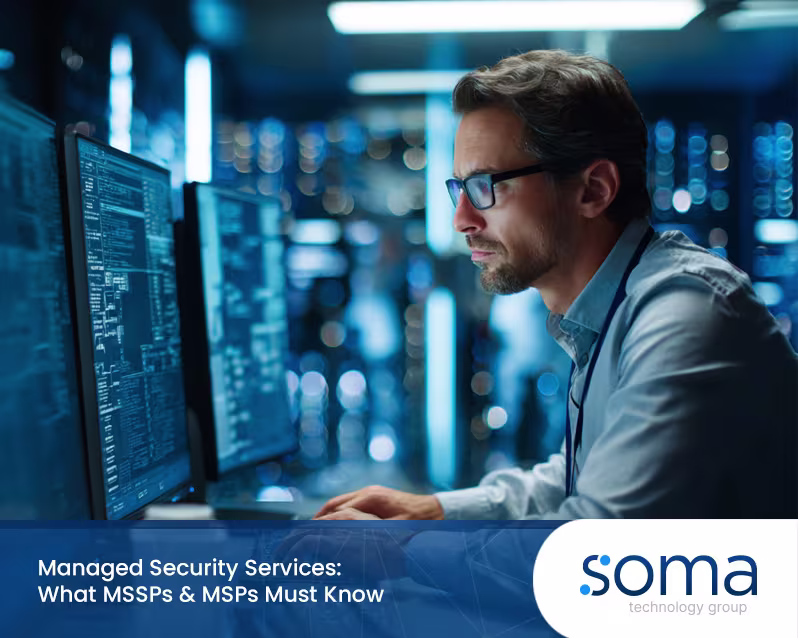 IT security agent working on his powerhouse software.